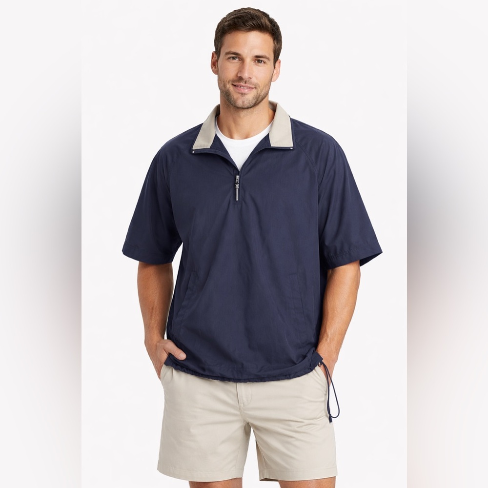 Tommy Hilfiger Golf Windbreaker Pullover Quarter Zip Navy Men’s Large EUC